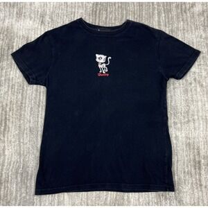 Hurley Womens Shirt Medium Black Shortsleeve 100% Cotton Crew Neck‎ Graphic